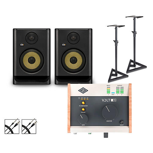 Universal Audio Volt 1 with KRK ROKIT G5 Studio Monitor Pair (Stands & Cables Included) ROKIT 5