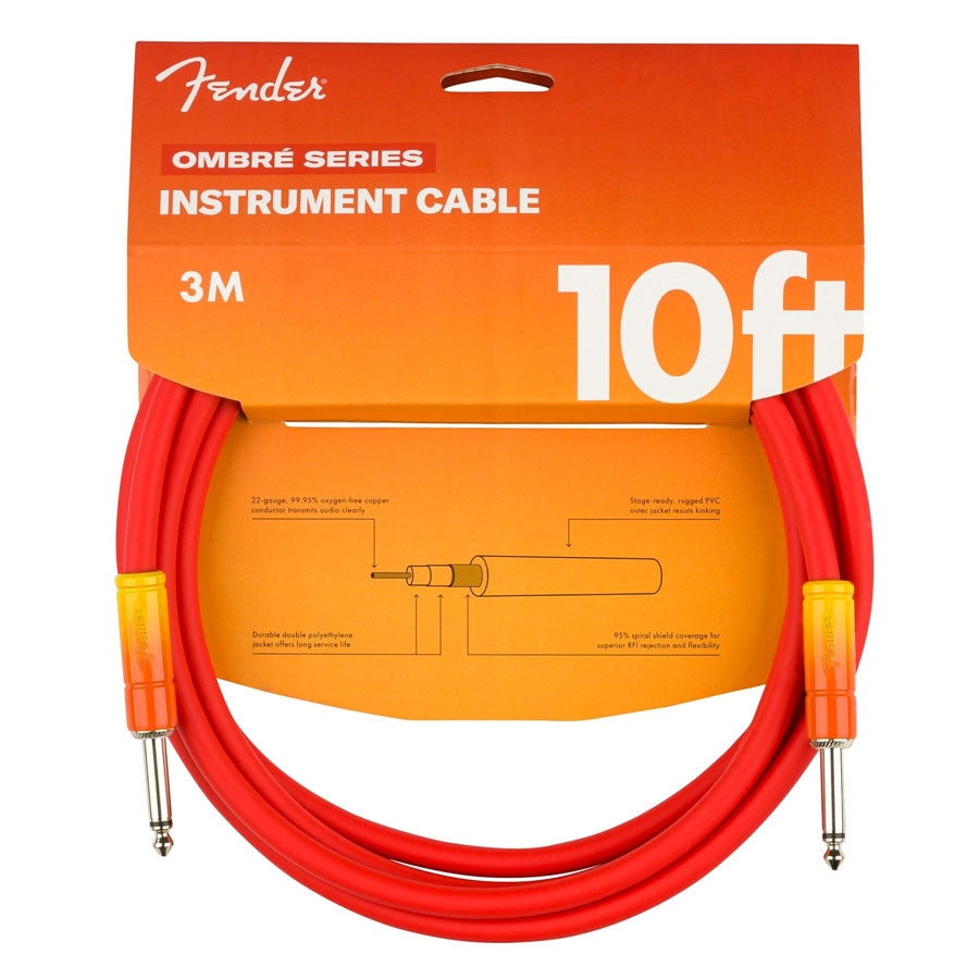 Fender Ombre Series Instrument Cable 10FT Tequila Sunrise