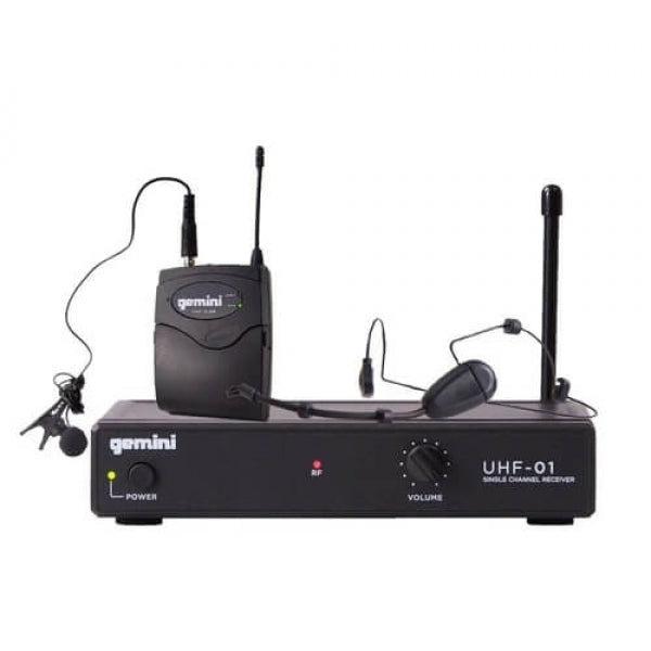 GEMINI UHF-01HL WIRELESS HEADSET/LAVALIER MICROPHONE SYSTEM