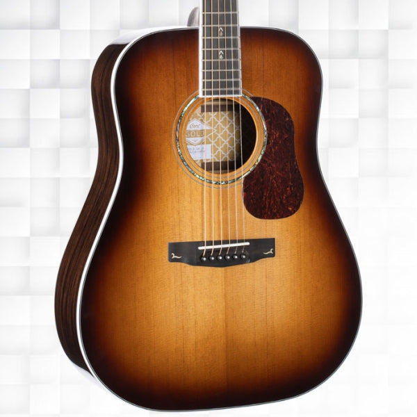 Cort Gold-D8 Gold Series Dreadnought Acoustic Guitar (Light Burst) With Deluxe Soft-Side Case