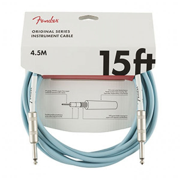 Fender Original Series Instrument Cable 15FT Daphne Blue