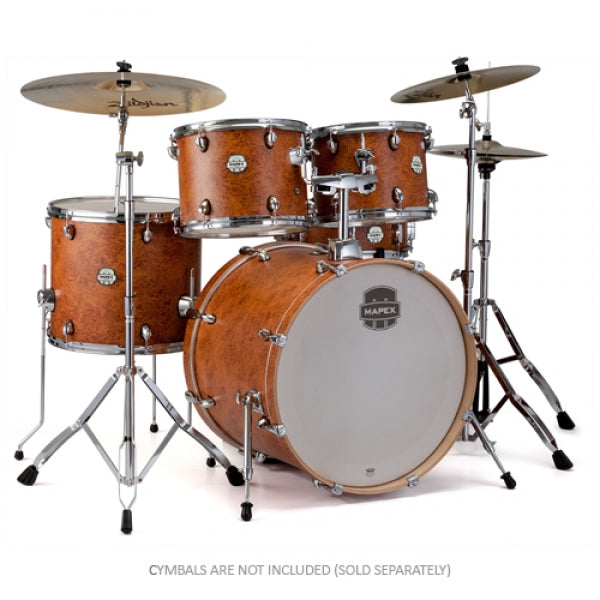 MAPEX STORM SERIES ST5295F ROCK 5-PIECE ACOUSTIC DRUM SET WITH HARDWARE - CAMPHOR WOOD GRAIN (IC)