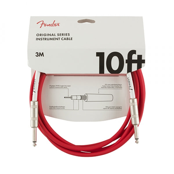 Fender Original Series Instrument Cable 10FT Fiesta Red