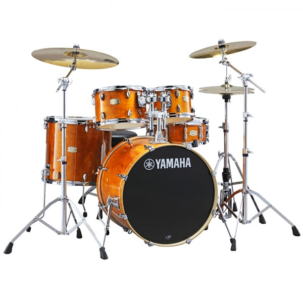 Yamaha SBP2F5 Stage Custom Birch 5-Piece Acoustic Drum Kit With Hardware And Drum Throne - Honey Amber