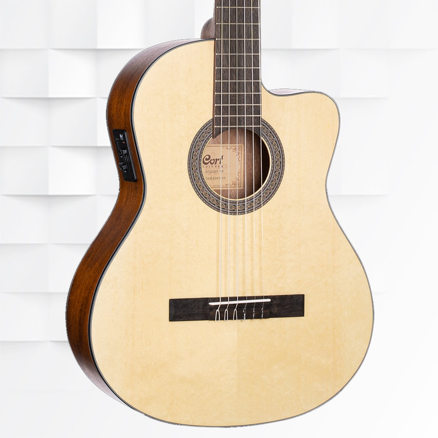 CORT AC120CE OP CUTAWAY ELECTRO-ACOUSTIC CLASSICAL GUITAR WITH GIG BAG