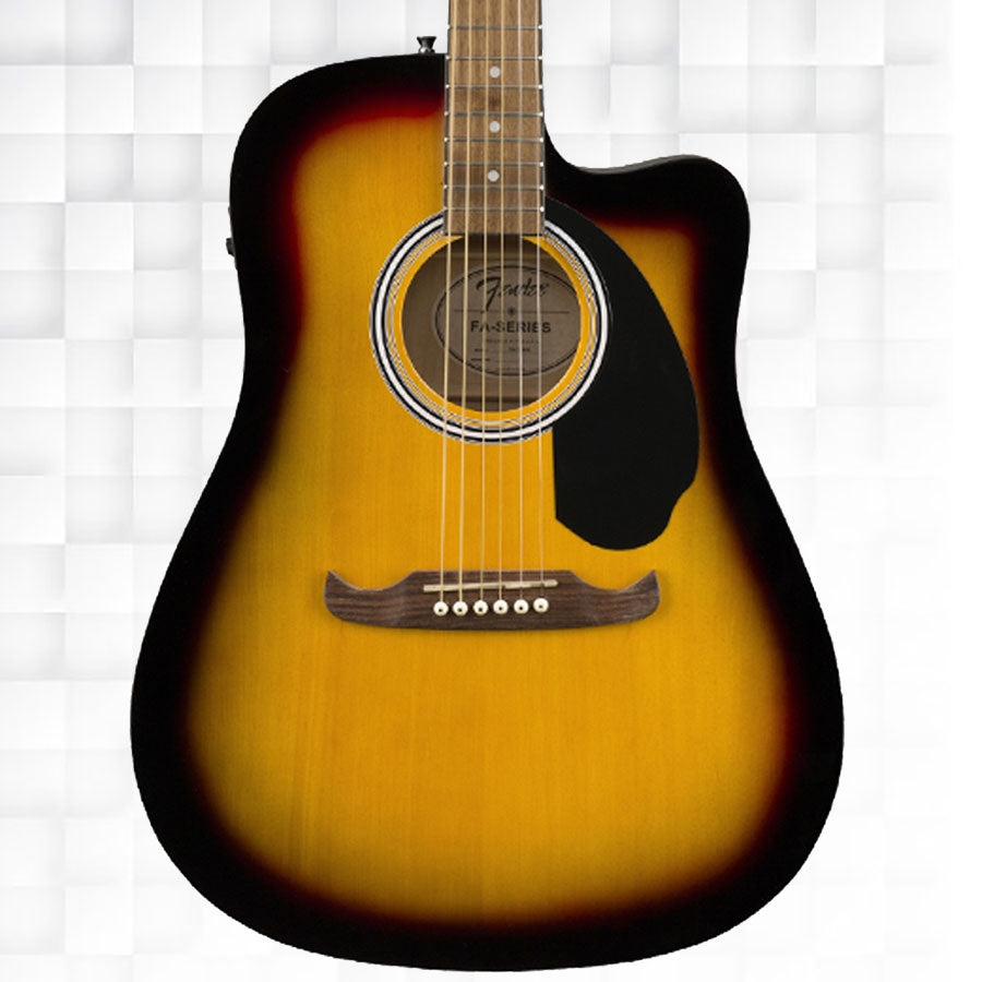 Fender FA-125CE Dreadnought Electro-Acoustic Guitar With Bag - Sunburst 0972713532