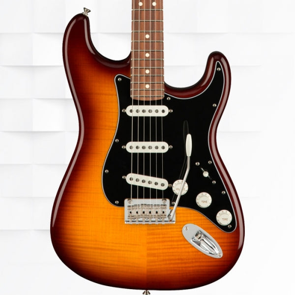 Fender Player Stratocaster Plus Top Pau Ferro Fingerboard Electric Guitar With Gig Bag - Tobacco Burst