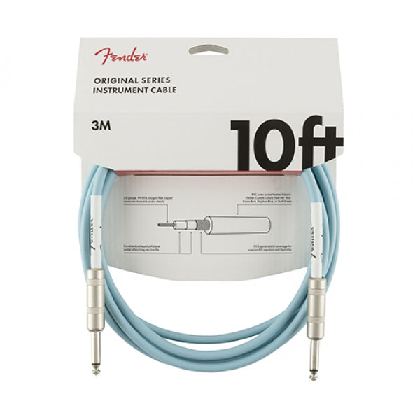 Fender Original Series Instrument Cable 10FT Daphne Blue
