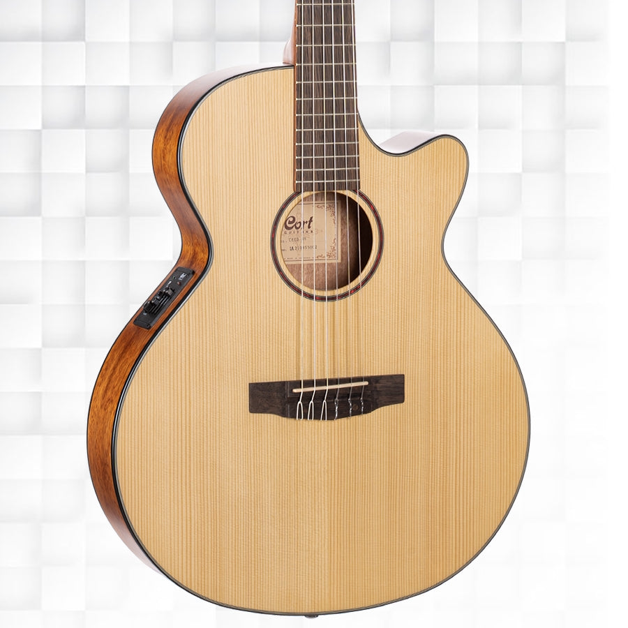 Cort CEC3 Venetian Cutaway Electro-Acoustic Guitar - Natural Satin