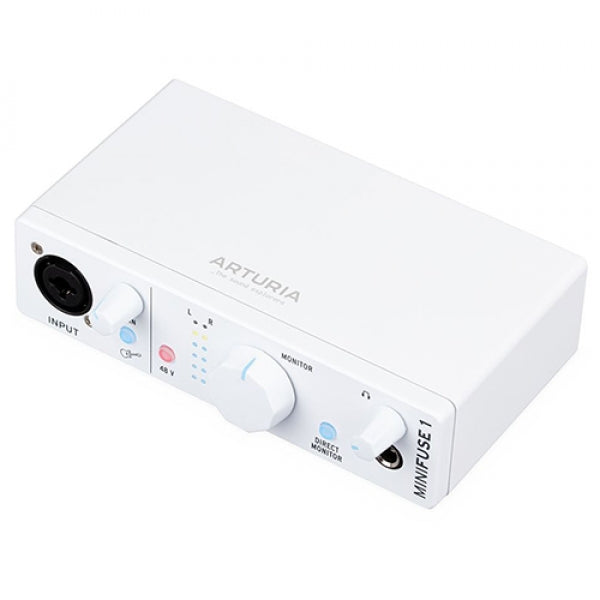 Arturia MiniFuse 1 1-In/2-Out USB-C Portable Solo Audio Interface (White)