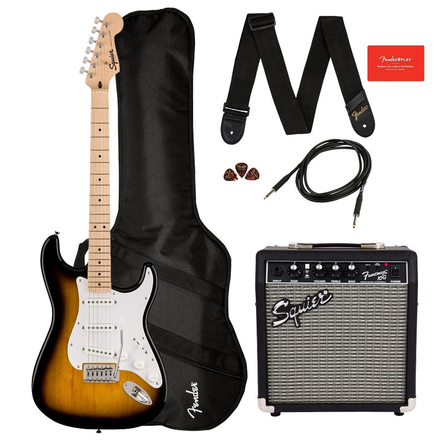 Fender Squier Sonic Stratocaster Electric Guitar Pack 0371720603 - 2-Color Sunburst