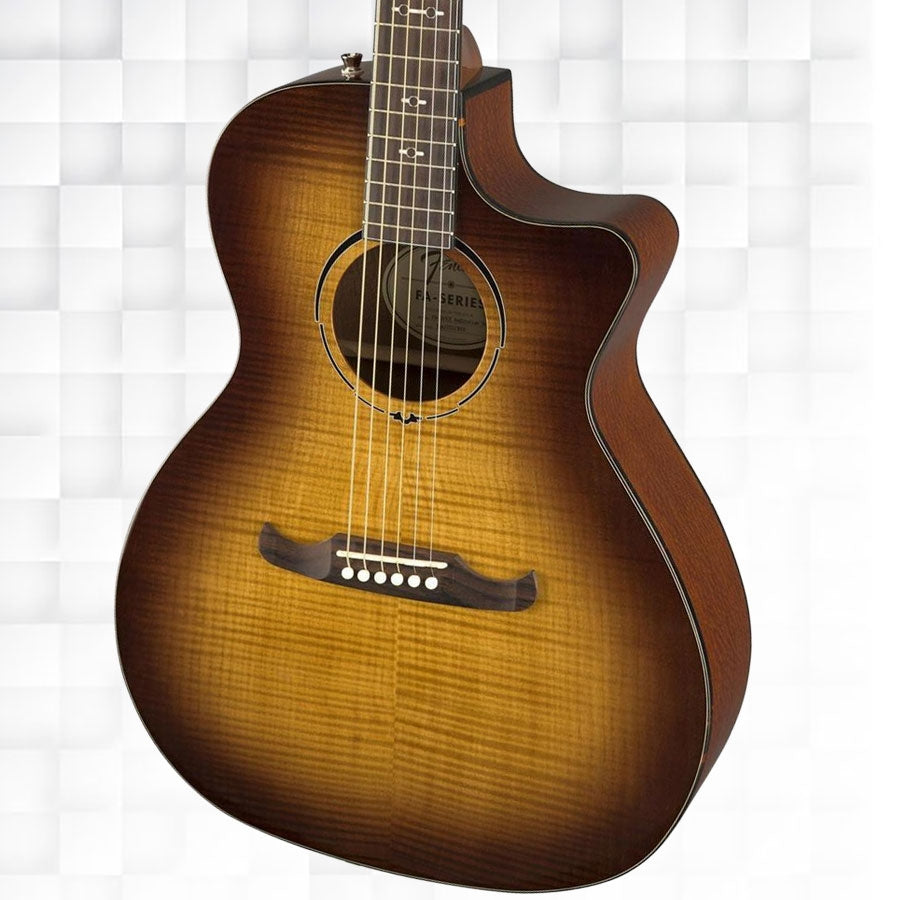 FENDER FA-345CE AUDITORIUM ELECTRO-ACOUSTIC GUITAR - 3-TONE TEA BURST