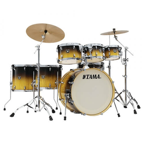 TAMA SUPERSTAR CLASSIC CL72RSP-GLP EXOTIC FINISH 7 PIECE DRUM SHELL PACK - GLOSS LACEBARK PINE FADE