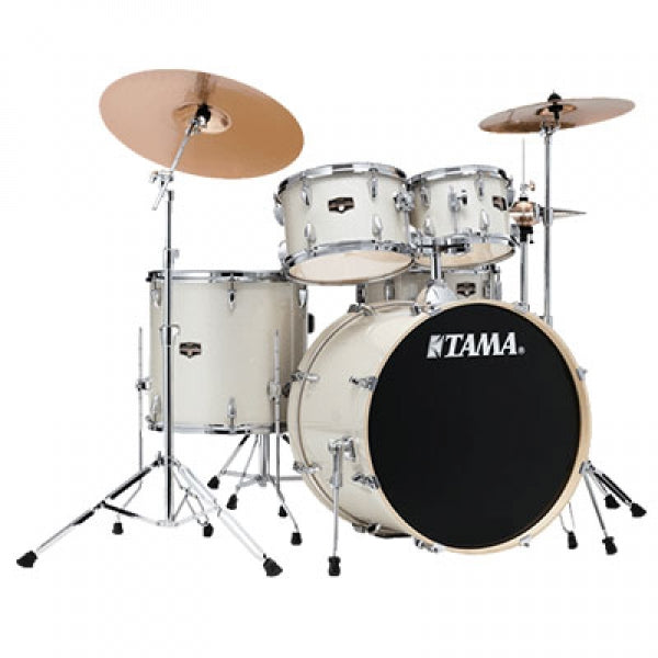 TAMA IMPERIALSTAR IE52KH6W 5-PIECE ACOUSTIC DRUM KIT - VINTAGE WHITE SPARKLE (VWS)
