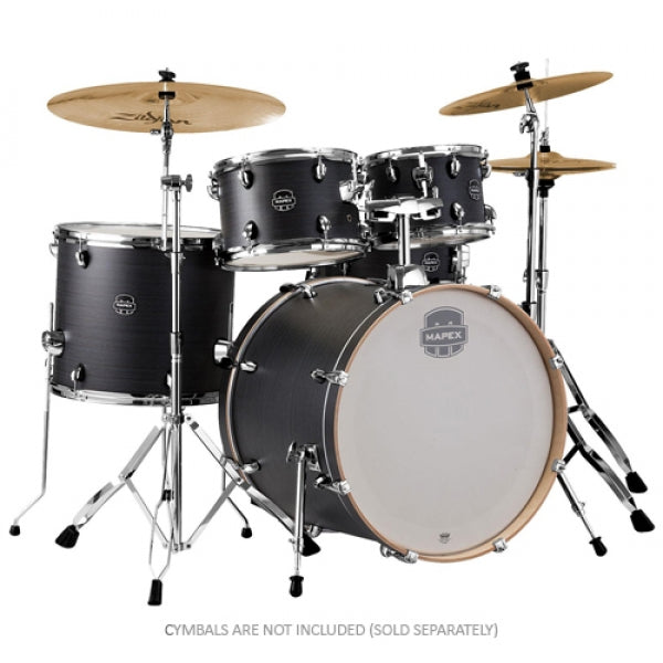MAPEX STORM SERIES ST5295F ROCK 5-PIECE ACOUSTIC DRUM SET WITH HARDWARE - EBONY BLUE GRAIN (IK)