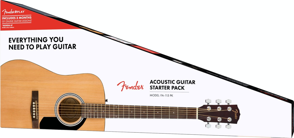 Fender FA-115 Dreadnought Acoustic Guitar Pack - Natural 0971210721