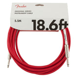 FENDER ORIGINAL SERIES INSTRUMENT CABLE 18.6FT FIESTA RED