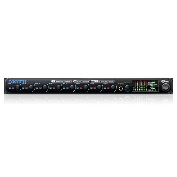 Motu 8pre 16 X 12 USB Audio Interface With 8 Mic Inputs