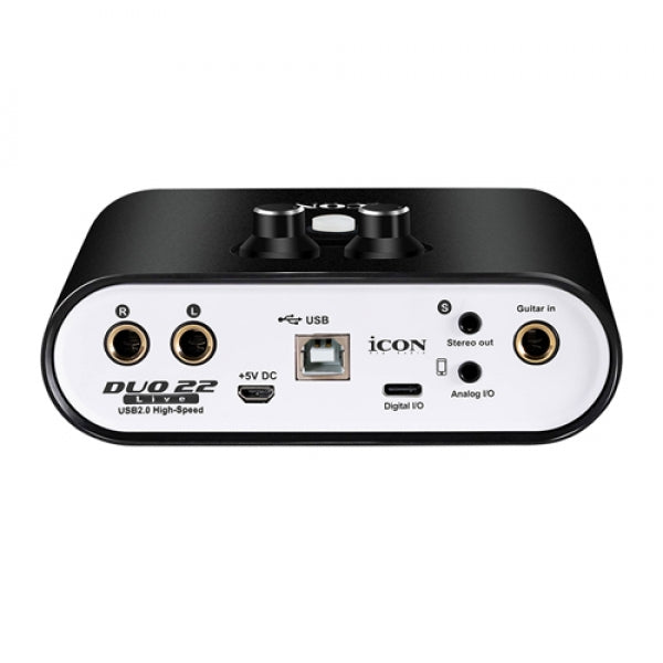 Icon Duo22 Live USB Audio Interface For Computers, Tablets, And Smartphones