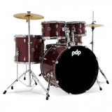 PDP PDCE2215KTRR Center Stage 5-Pieces Acoustic Drum Kit - Ruby Red Sparkle