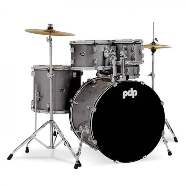 PDP PDCE2215KTSS Center Stage 5-Pieces Acoustic Drum Kit - Silver Sparkle