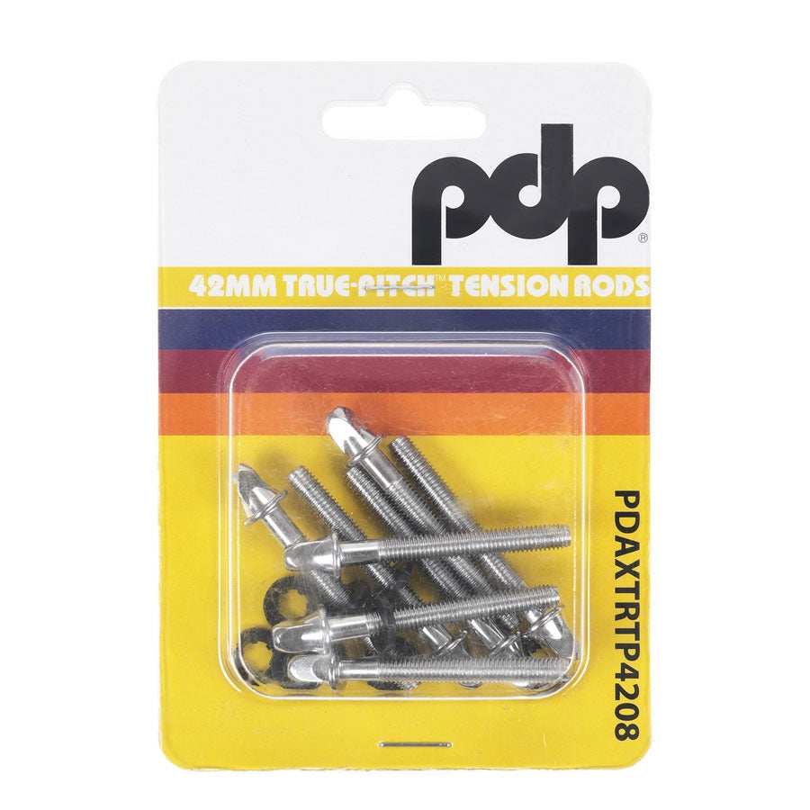 PDP PDAXTRTP4208 8 In One Pack 42mm Short Snare/ Tom True Pitch Tension Rods With Nylon Washers