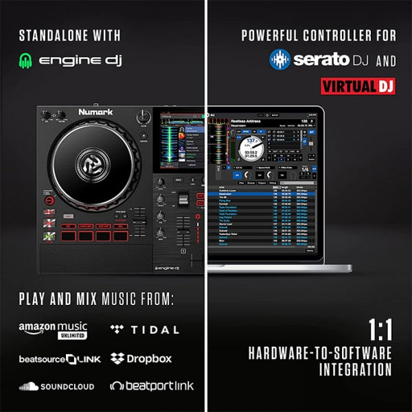 Numark Mixstream Pro + Standalone Streaming DJ Controller With Amazon Music