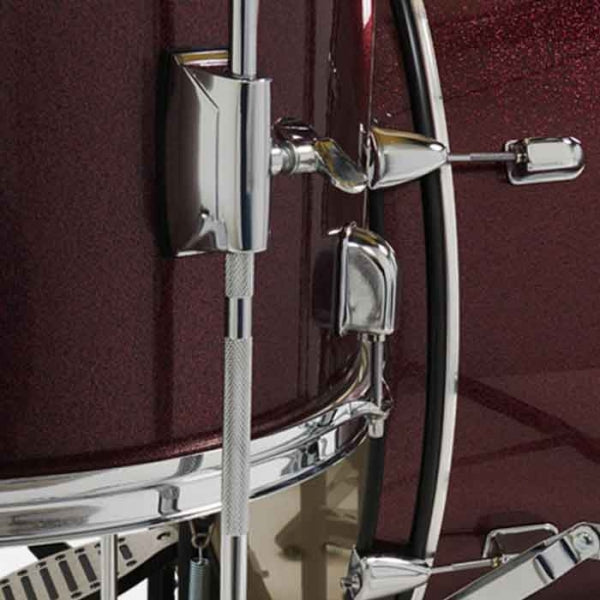 PDP PDCE2215KTRR Center Stage 5-Pieces Acoustic Drum Kit - Ruby Red Sparkle