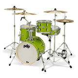 PDP PDNY1604EL New Yorker 4-Pieces Acoustic Drum Shell Pack - Electric Green Sparkle Finishply