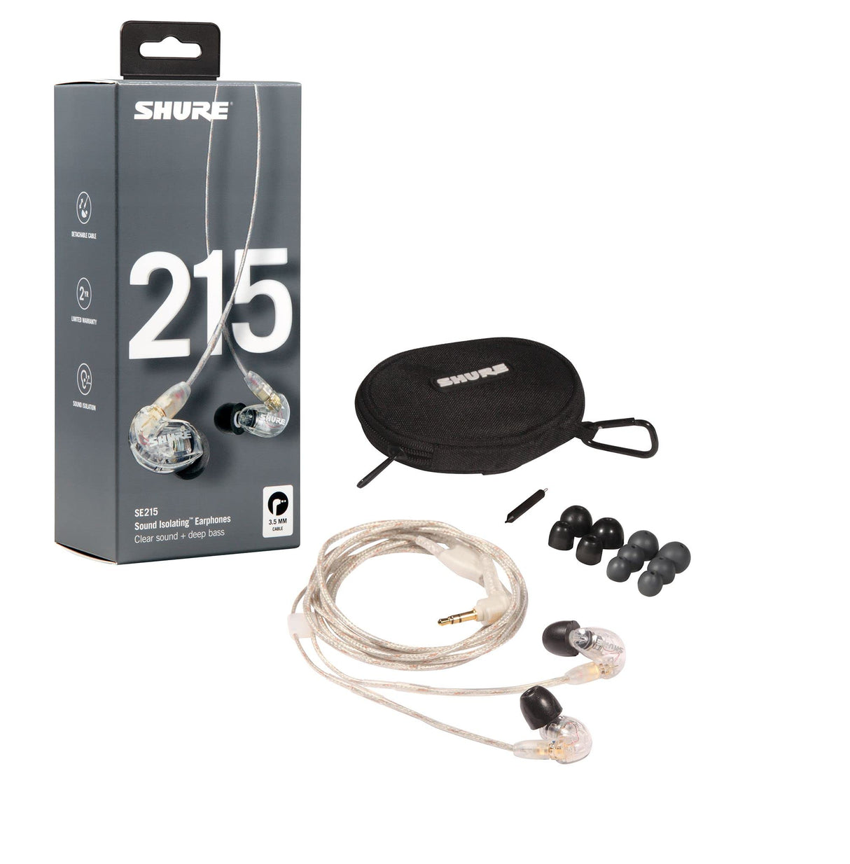 Shure SE215-CL Professional Sound Isolating Earphones