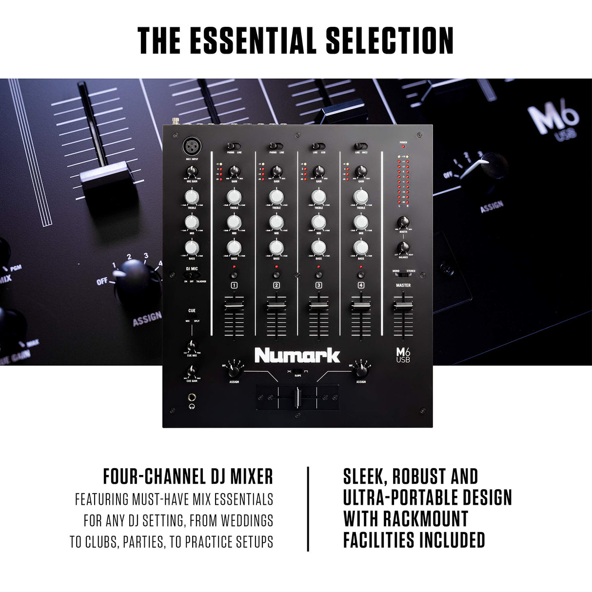 Numark M6 USB 4-Channel USB DJ Mixer