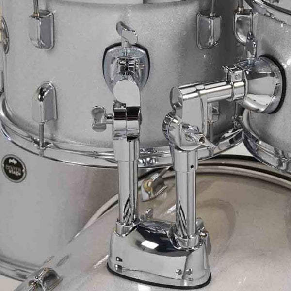 PDP PDCE2215KTDW Center Stage 5-Pieces Acoustic Drum Kit - Diamond White Sparkle