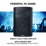 ALTO TX212 600-WATT 12-INCH 2-WAY POWERED LOUDSPEAKER