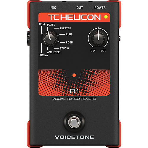 TC Helicon VoiceTone Single R1 Vocal Tuned Reverb Effects Pedal