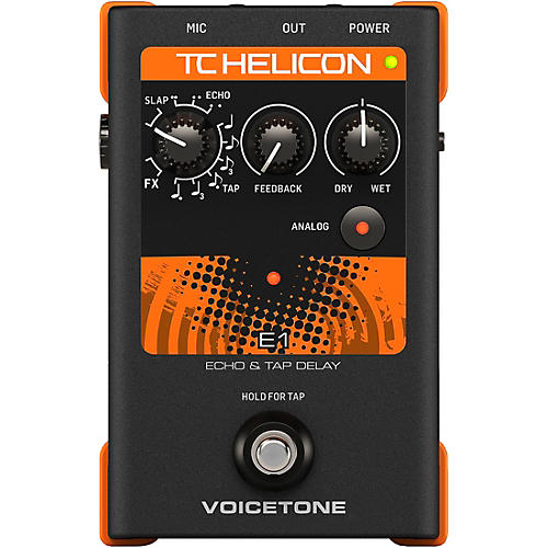 TC Helicon VoiceTone Single E1 Echo & Tap Delay Effects Pedal