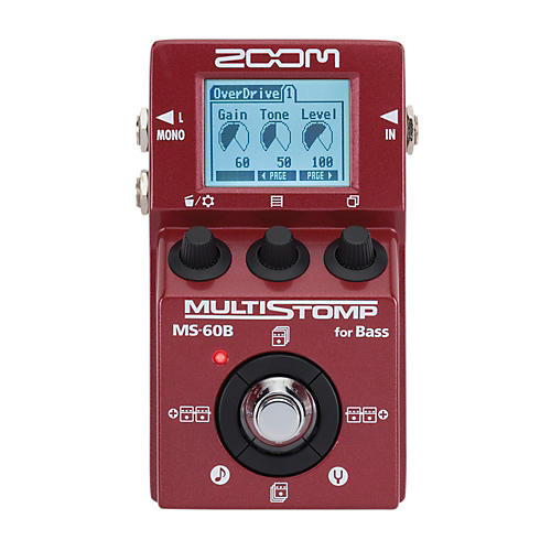 zoom effects pedal Zoom MS-60B+ MultiStomp Bass Effects Pedal Red – Royelite