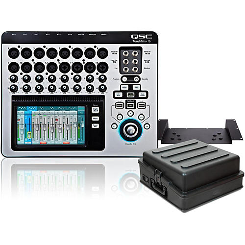 QSC TouchMix-16 Compact Digital Mixer With Rackmount Kit and Case