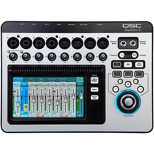 QSC TouchMix-8 Compact Digital Mixer With Rackmount Kit and Case