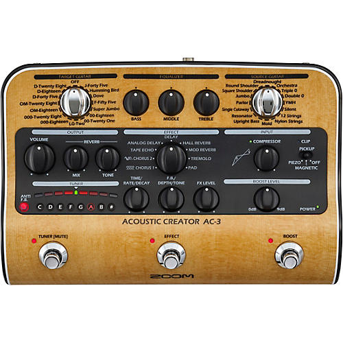 Zoom AC-3 Acoustic Creator Acoustic Multi-Effects Pedal