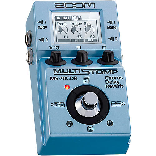 Zoom MS-70CDR+ MultiStomp Chorus/Delay/Reverb Effects Pedal Blue