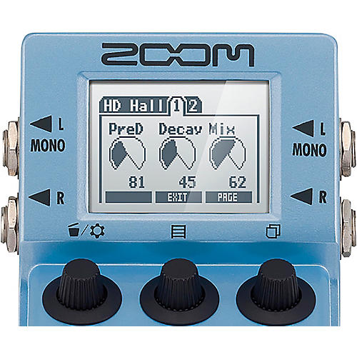 Zoom MS-70CDR+ MultiStomp Chorus/Delay/Reverb Effects Pedal Blue