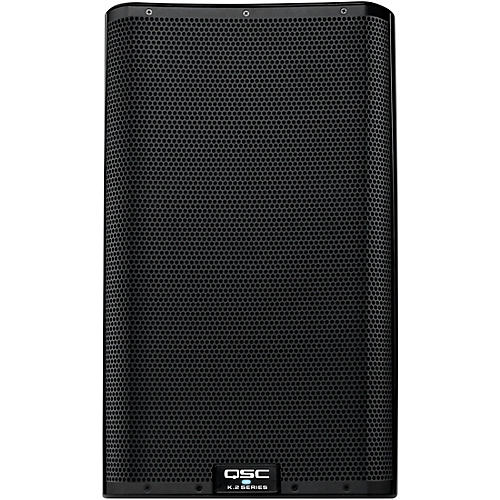 QSC K12.2 12" 2,000W Powered Speaker Pair With Stands and Power Strip