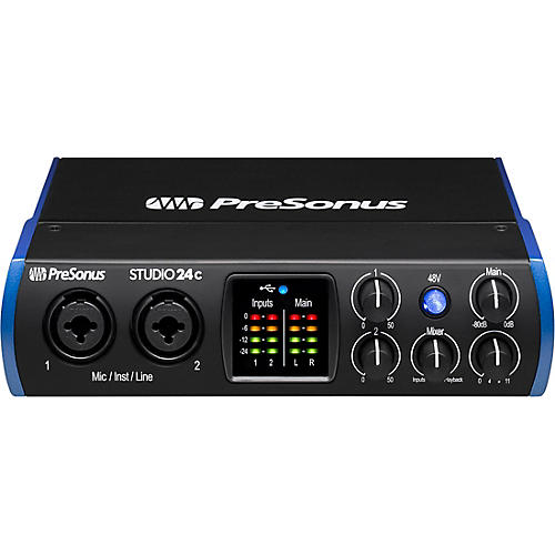 PreSonus Studio 24c USB-C 2x2 Audio/MIDI Interface