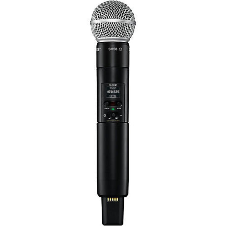 Shure SLXD124/85 Combo System With SLXD1 Bodypack, SLXD4 Receiver, SM58 and WL185 Lavalier Microphone Band G58