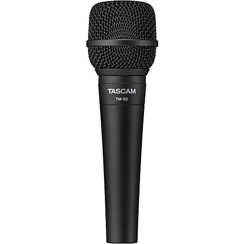 TASCAM TM-82 Dynamic Microphone for Recording Vocals and Instruments Black