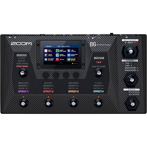 Zoom B6 Multi-Effects Processor for Bass Black