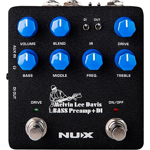 NUX Melvin Lee Davis Bass Preamp + DI Pedal Black