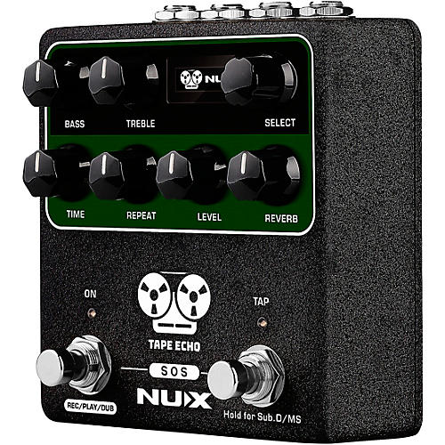 NUX Tape Echo Multi Tape Head Space Echo With Tap Tempo and Looper Effects Pedal Black