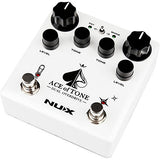 NUX Ace of Tone Dual Overdrive Effects Pedal White