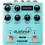 NUX Duotime Dual Delay Engine Effects Pedal Blue